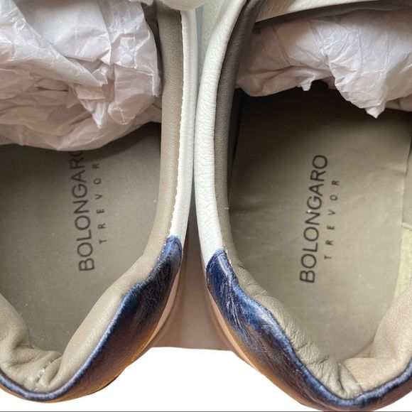 🆕 Bolongaro Trevor: White Leather “Skelly” Sneakers. - Picture 13 of 13